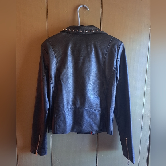 Ci Sono Black leather studded jacket. Size large. - Picture 2 of 7